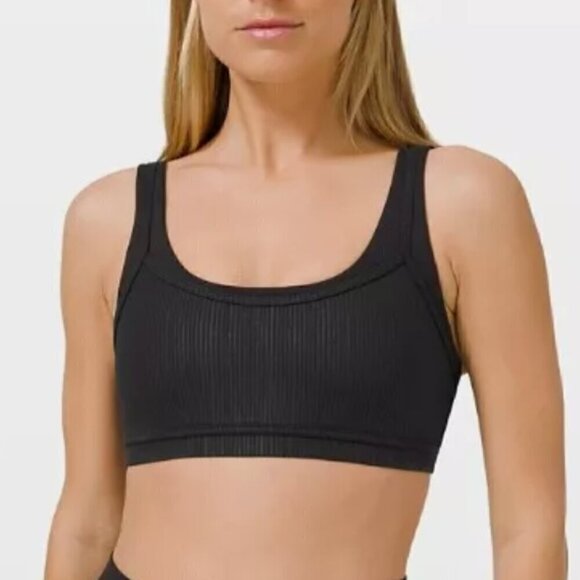 RARE Lululemon Run Layered Soft Sports Bra Black 4 - Picture 3 of 10